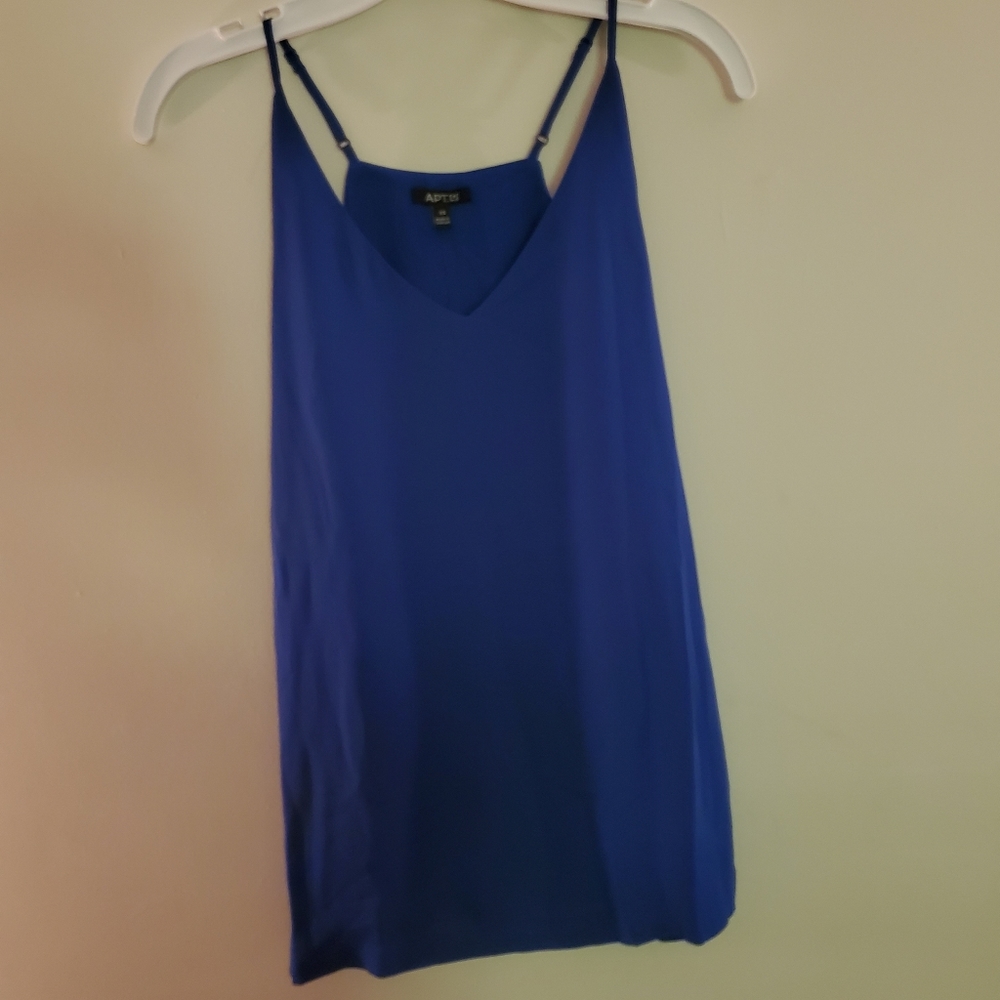 NWT Royal Blue Apt.9 Tank Top With Adjustable Straps XS